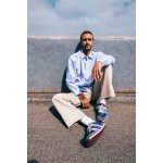 XERO Wynn Blue / Gray / Red Retro Barefoot Sneaker