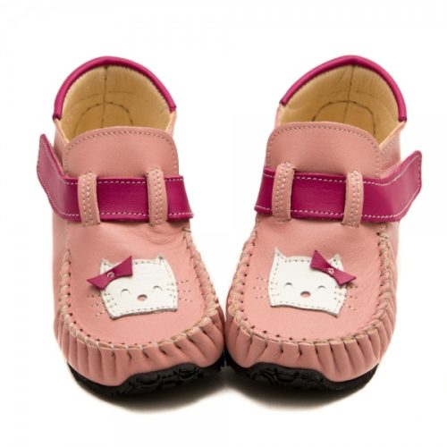 Zeazoo LEO Pink Bőr Barefoot Zárt Cipő